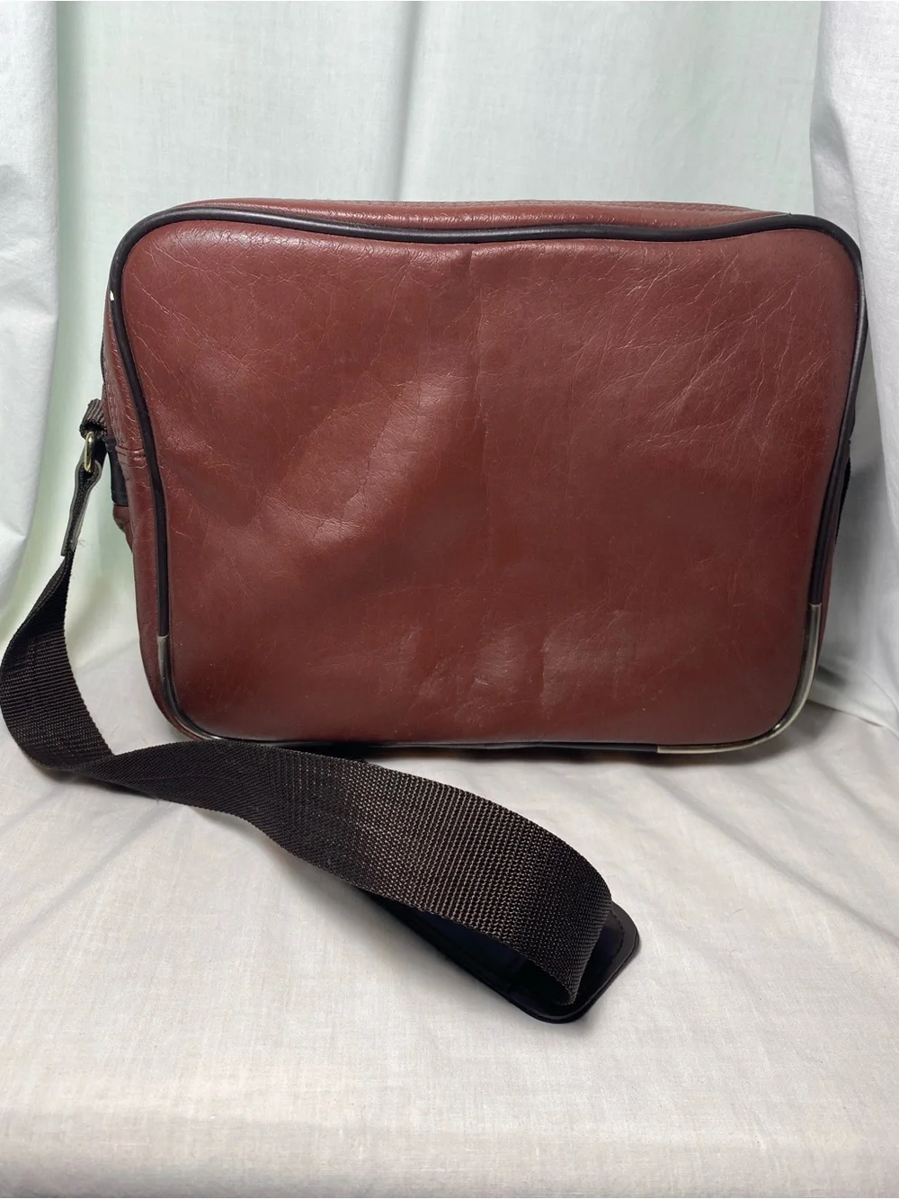 Coastar Vintage Brown Faux Leather Laptop Messenger Bag Briefcase 11.5”